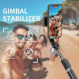 Mini Gimbal Anti-Shake 1-Axis STABILIZER Extendable Selfie Stick Tripod, Wireless Remote for Smartphone